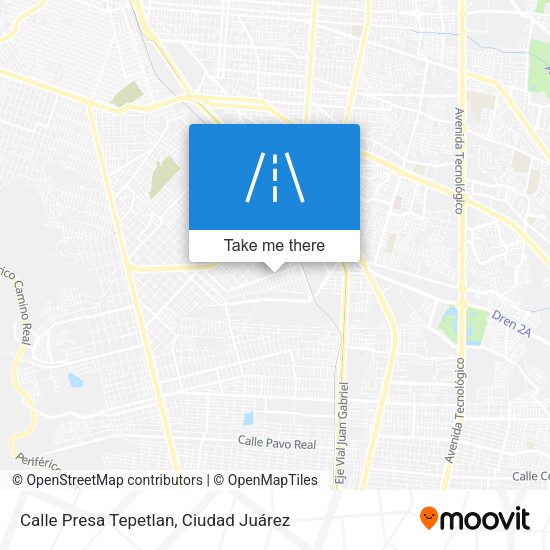 Mapa de Calle Presa Tepetlan