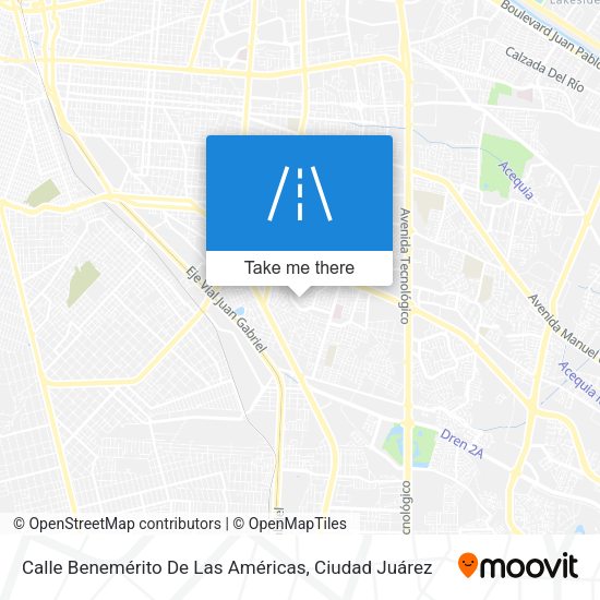 Mapa de Calle Benemérito De Las Américas