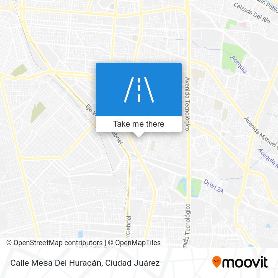 Mapa de Calle Mesa Del Huracán