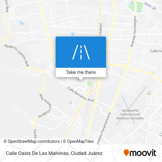 Calle Oasis De Las Malvinas map