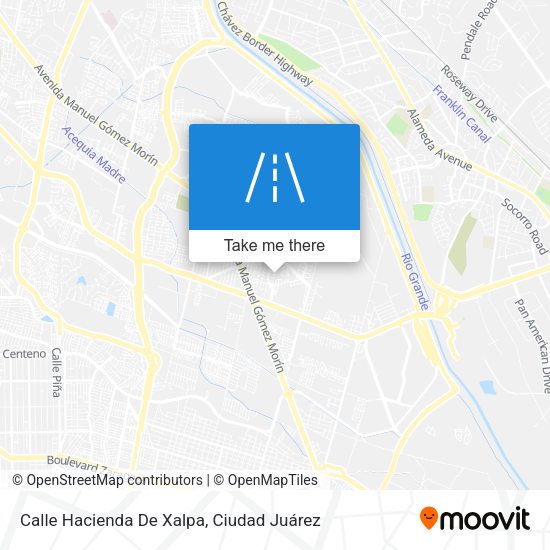 Mapa de Calle Hacienda De Xalpa