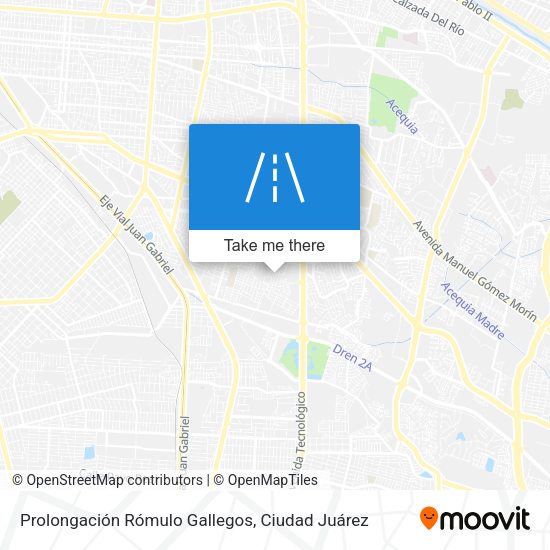 Prolongación Rómulo Gallegos map