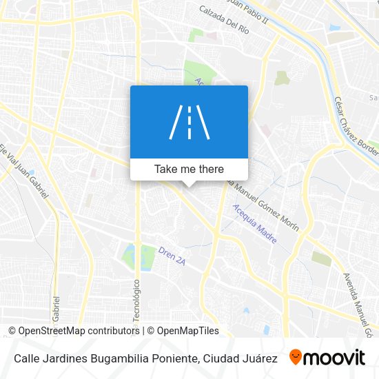Calle Jardines Bugambilia Poniente map