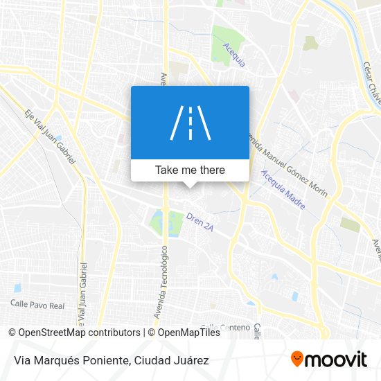 Mapa de Via Marqués Poniente