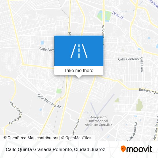 Calle Quinta Granada Poniente map