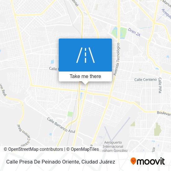 Calle Presa De Peinado Oriente map