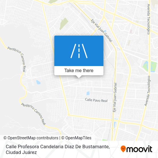 Mapa de Calle Profesora Candelaria Díaz De Bustamante
