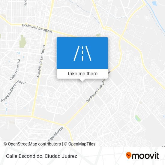 Calle Escondido map