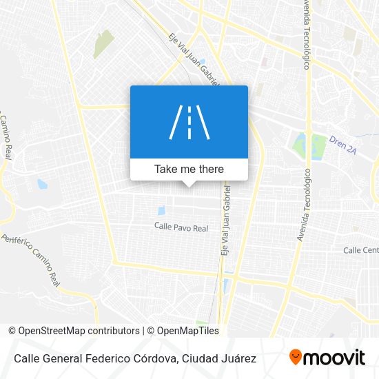Mapa de Calle General Federico Córdova