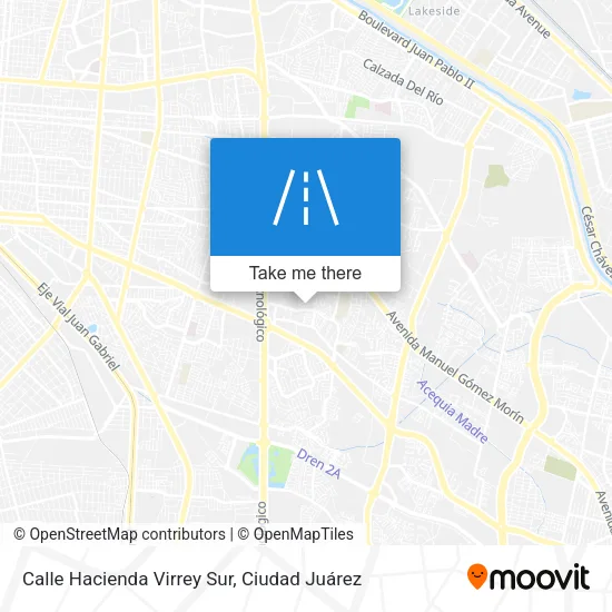 Calle Hacienda Virrey Sur map