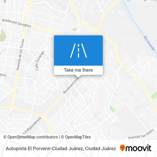 Mapa de Autopista El Porvenir-Ciudad Juárez