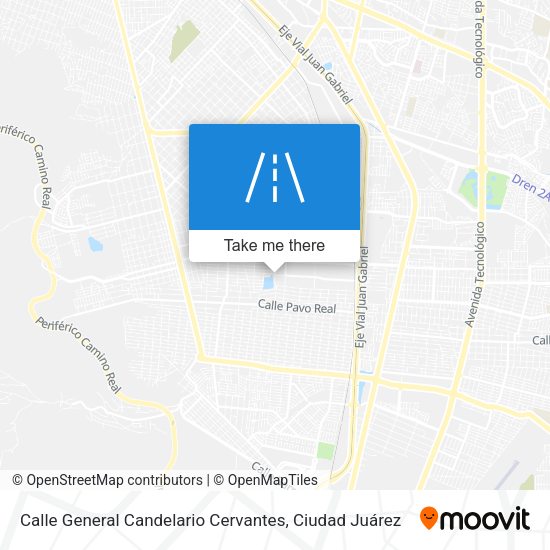 Mapa de Calle General Candelario Cervantes