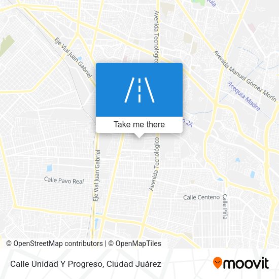 Mapa de Calle Unidad Y Progreso