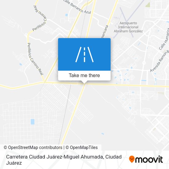 Mapa de Carretera Ciudad Juárez-Miguel Ahumada