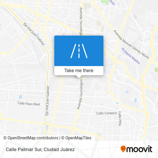 Calle Palmar Sur map