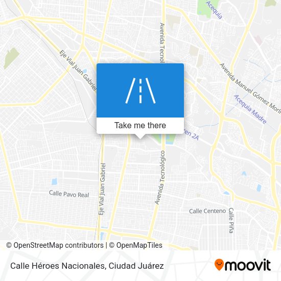Mapa de Calle Héroes Nacionales