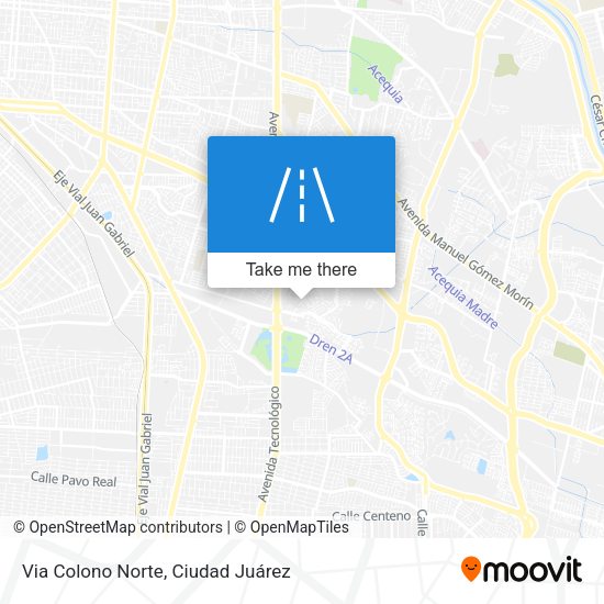 Via Colono Norte map