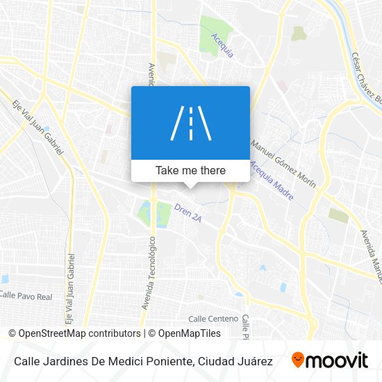 Mapa de Calle Jardines De Medici Poniente