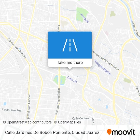 Mapa de Calle Jardines De Boboli Poniente