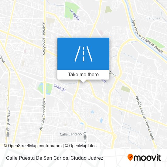 Mapa de Calle Puesta De San Carlos