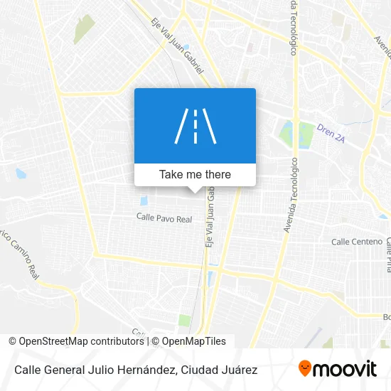 Mapa de Calle General Julio Hernández