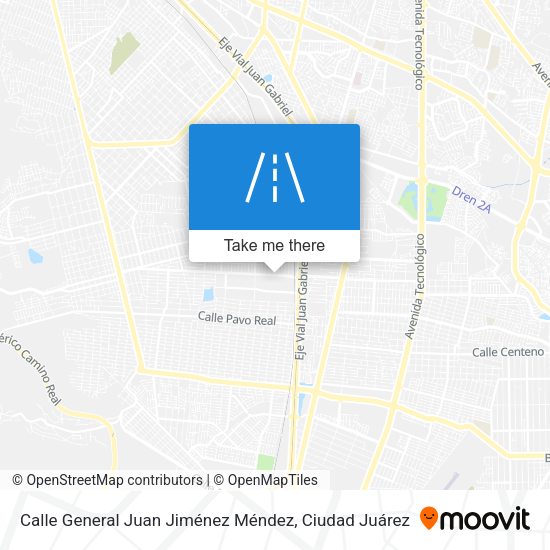 Mapa de Calle General Juan Jiménez Méndez