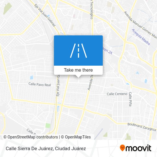 Mapa de Calle Sierra De Juárez