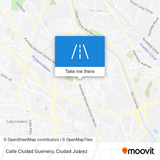 Calle Ciudad Guerrero map
