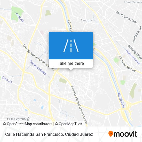 Mapa de Calle Hacienda San Francisco