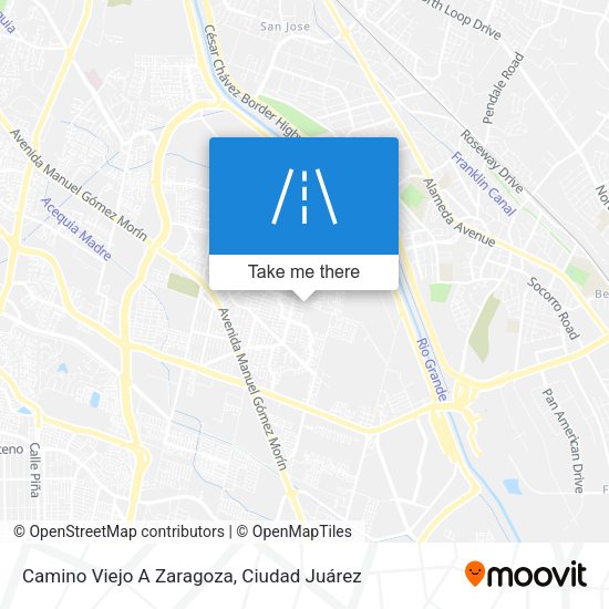 Camino Viejo A Zaragoza map