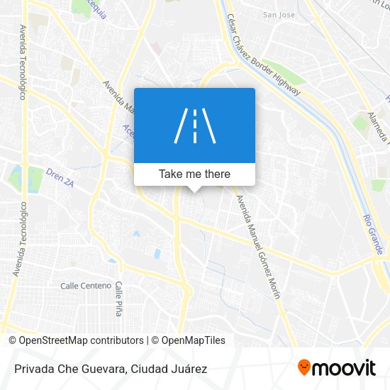 Privada Che Guevara map