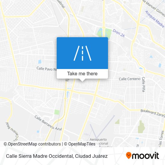 Mapa de Calle Sierra Madre Occidental