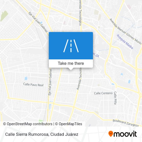 Mapa de Calle Sierra Rumorosa