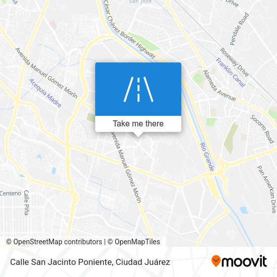 Calle San Jacinto Poniente map