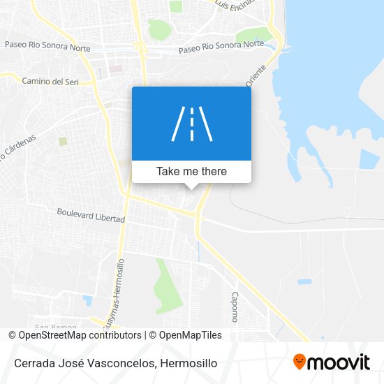Cerrada José Vasconcelos map
