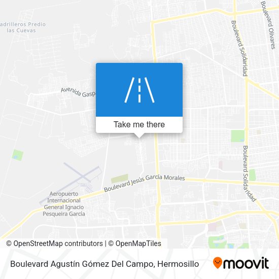 Boulevard Agustín Gómez Del Campo map
