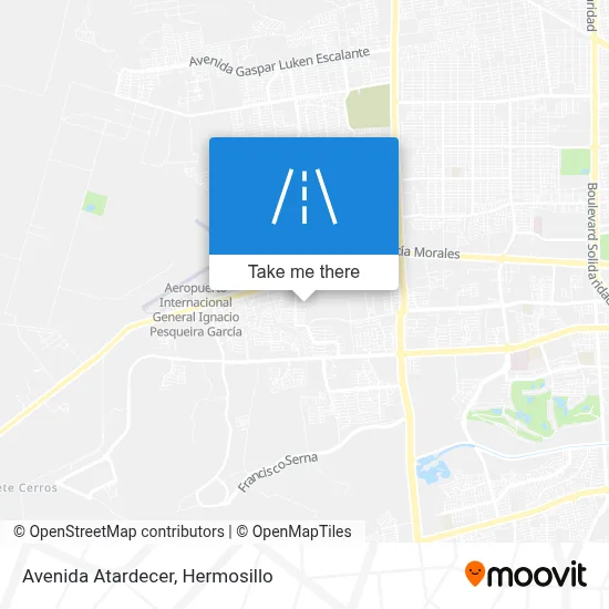 Avenida Atardecer map