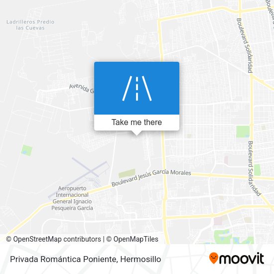 Privada Romántica Poniente map