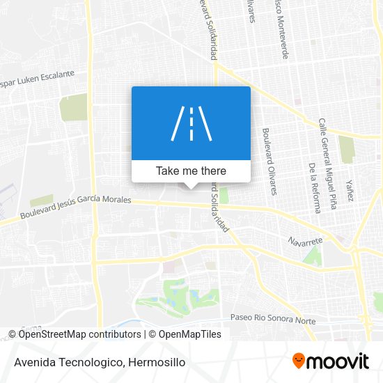 Mapa de Avenida Tecnologico
