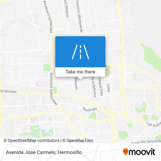 Mapa de Avenida Jose Carmelo