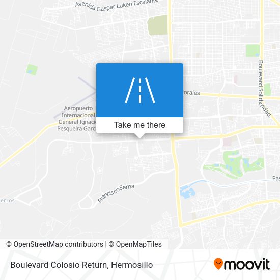 Boulevard Colosio Return map
