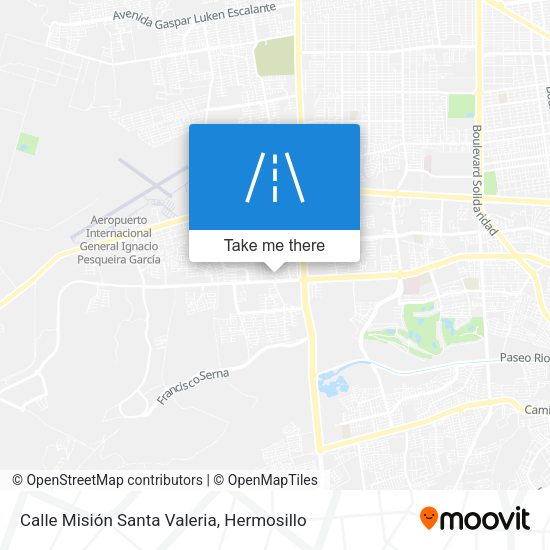 Mapa de Calle Misión Santa Valeria
