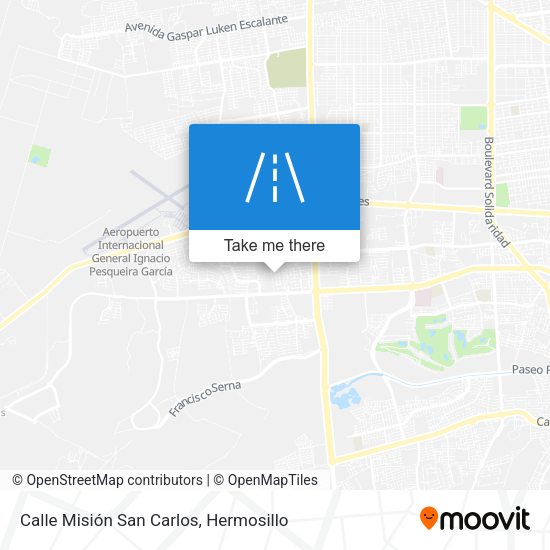 Mapa de Calle Misión San Carlos