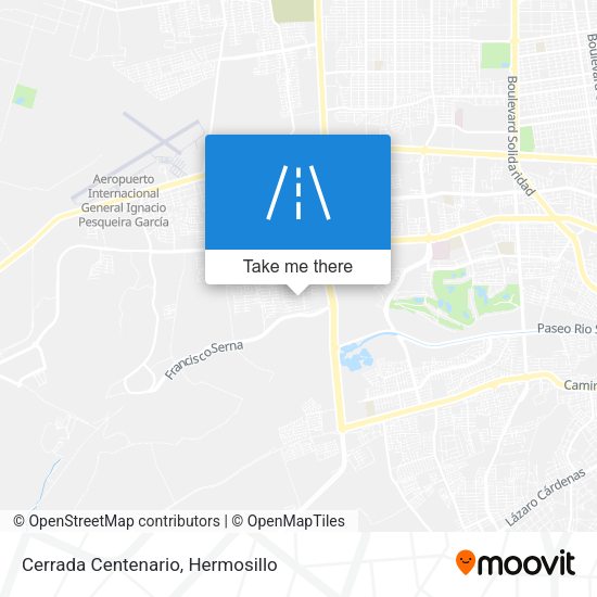 Cerrada Centenario map