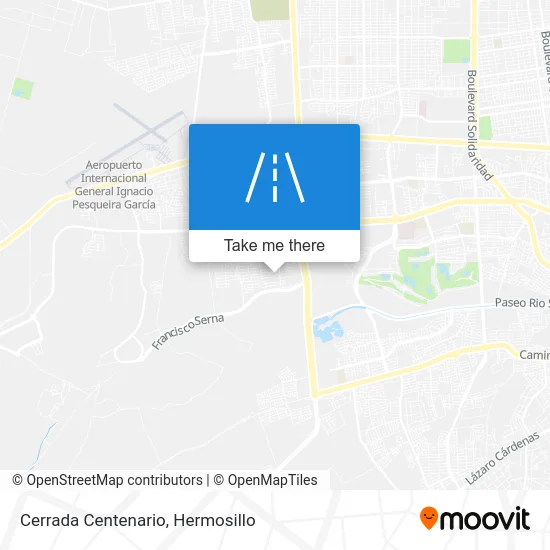 Cerrada Centenario map
