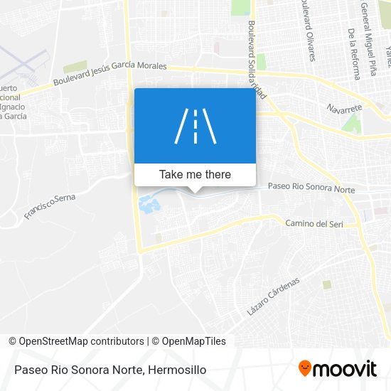 Mapa de Paseo Rio Sonora Norte