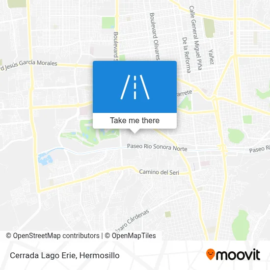 Cerrada Lago Erie map