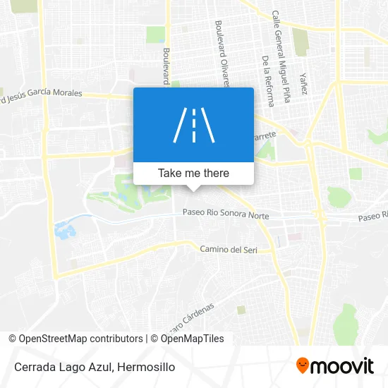 Cerrada Lago Azul map