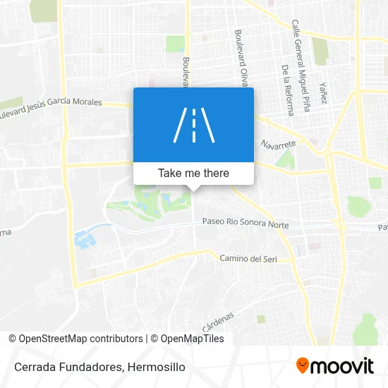Cerrada Fundadores map