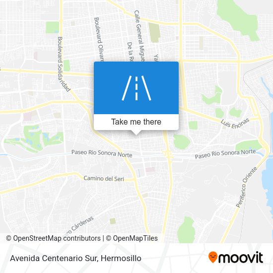 Avenida Centenario Sur map